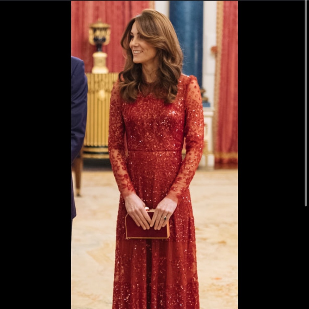 Needle&Thread cocktail black dress similar to one worn by Kate Middleton